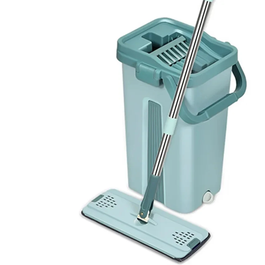 Factory Supply Household Cleaning Tool High Quality Dry And Wet Mop Household Flat Mop And Bucket Set
