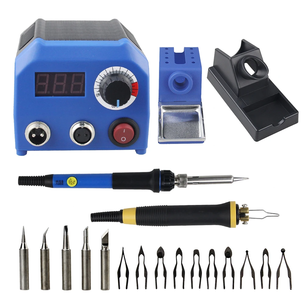 Wood Burning Kit Tool 110W Digital Display Double Use Soldering iron Pen Pyrography Machine 15pcs tips DIY Tools