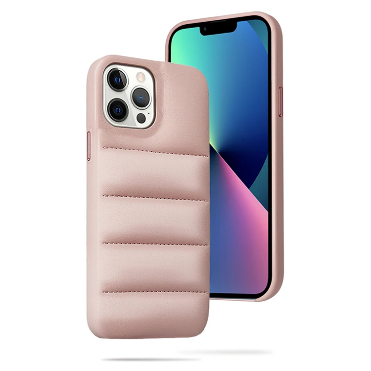 2022 New Arrival Street Fashion Edge Shockproof Slim Protective Cover Down Jacket Phone Case