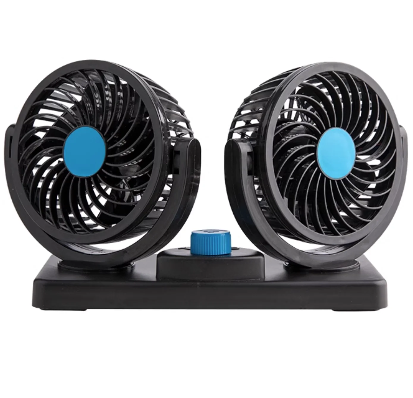 Car fan double head 12v 24v large truck strong silent USB household large wind car car cigarette lighter