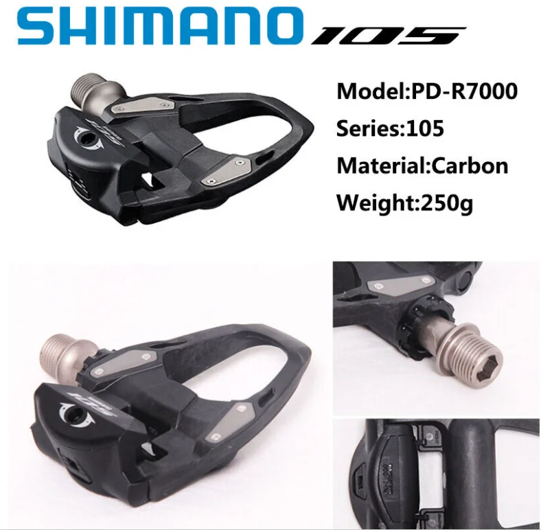 SHIMANO 105 R7000 pedal PD R7000 CARBON Road Bicycle Self-Locking SPD Pedals Bike Pedal with SH11 Cleats