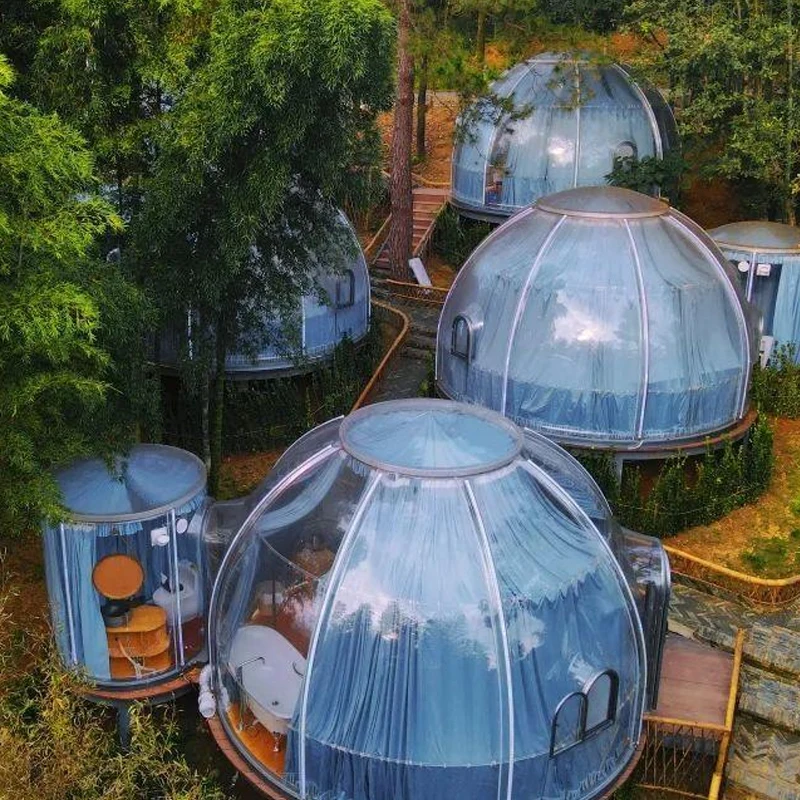 UNIFIVE Windproof and waterproof Environmental protection material bubble house transparent tent inflatable bubble tent