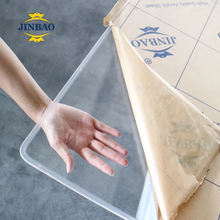 JINBAO 4x8 3mm 19mm 1mm 2mm 10mm 20mm 4mm 0.5mm transparent clear color acrylic board cast acrylic sheets