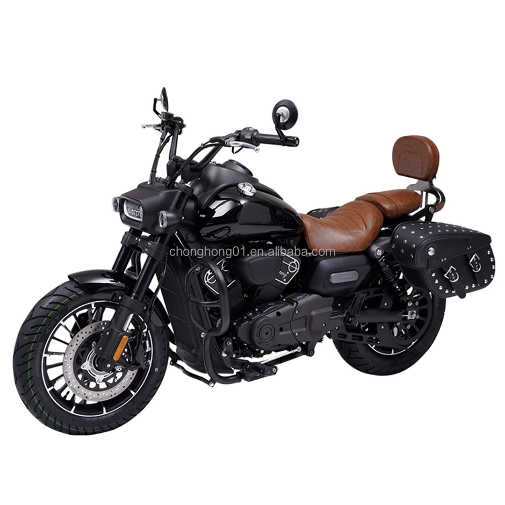 130KM/H Retro Petrol Motorbike Vintage 2 Wheel Motor Bikes Adult Gas Motorcycle 250cc Chopper Motorcycle (Cruising Dauphin 2)