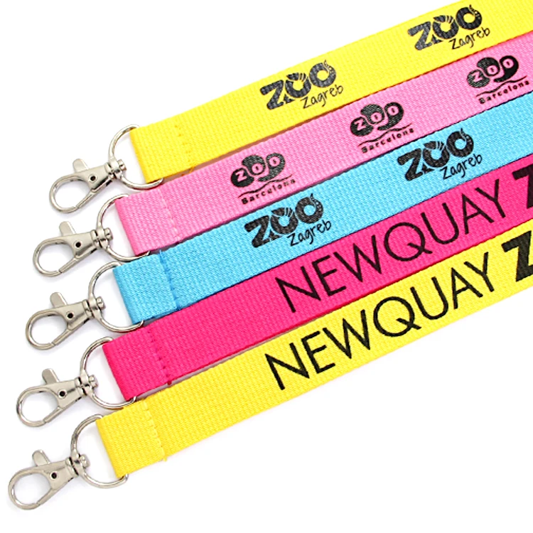 High Quality Bulk Cheap Custom Polyester Blank Logo Personalized Lanyard With Metal Clip