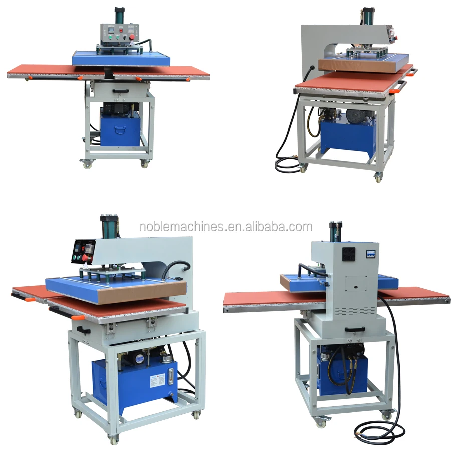 Factory Wholesale Heating Plate Movable Double Station Hydraulic Heat Press Machine with lowest price
