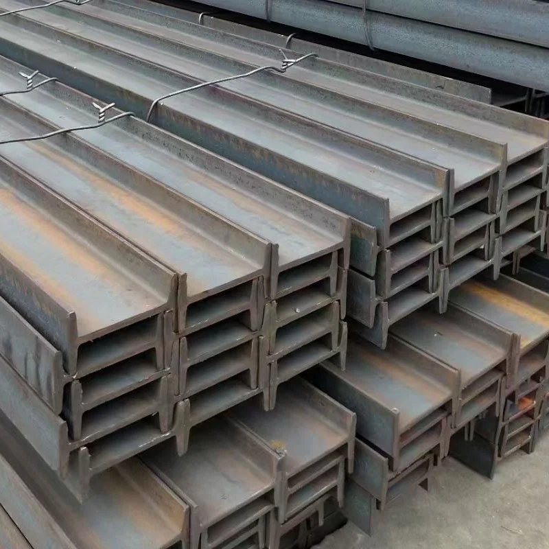 YQF Construction of H-shaped steel bridge beams with black material angle slots, steel beam structure, hot-rolled I-shaped steel