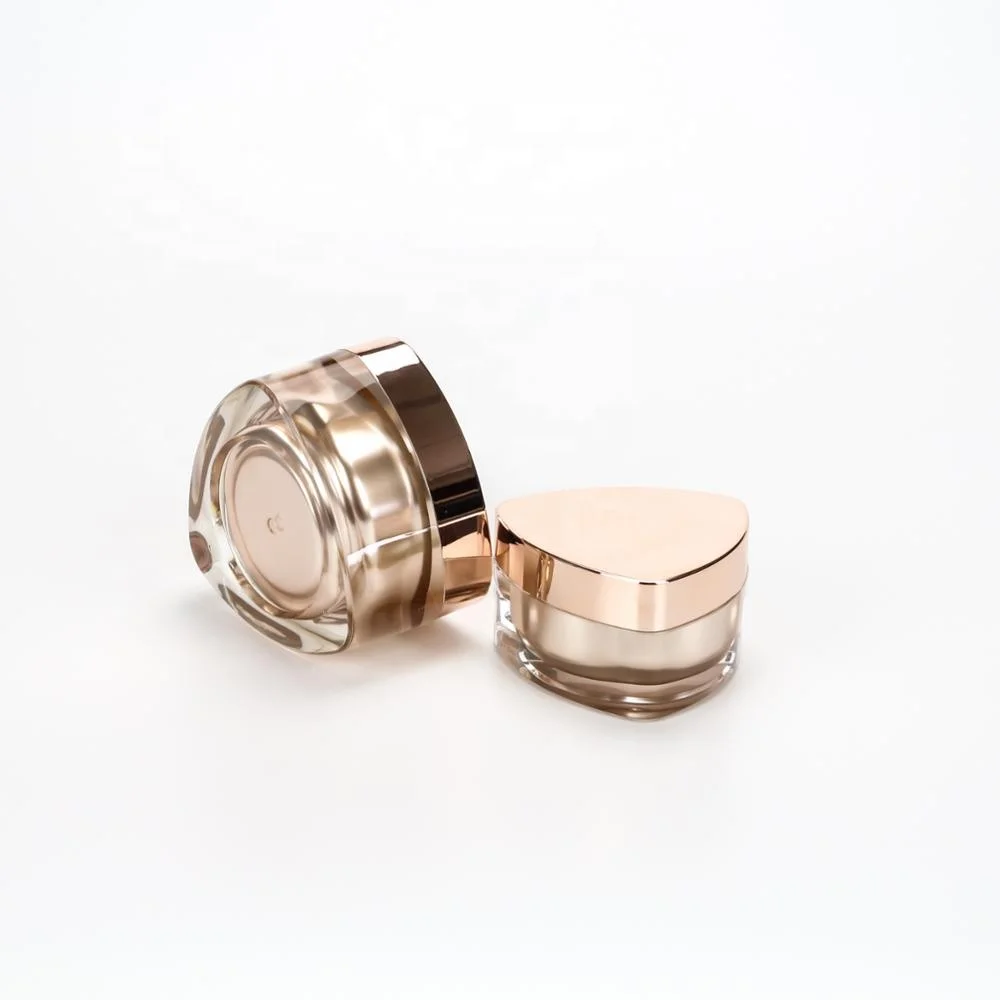 Factory empty rose gold frosted skincare plastic packaging cosmetic jar for luxury lip scrub skincare