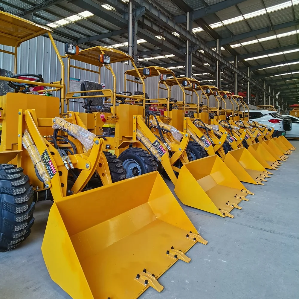 Multifunctional small mini compact loader 500kg EPA logs hydraulic lift road front end shovel wheel loader