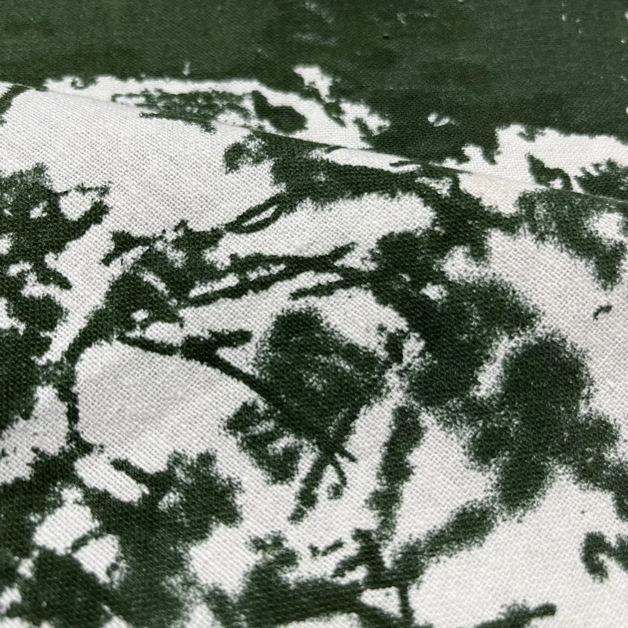 China Shaoxing Factory Breathable Printed ink and wash painting fabric 90%cotton 10%linen for womens clothing