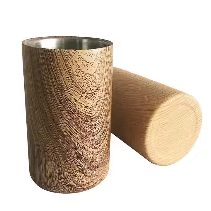 High Quality Wooden Ice Bucket Luxury Wine  Beverage Coolers Traditional Wood Grain Craft