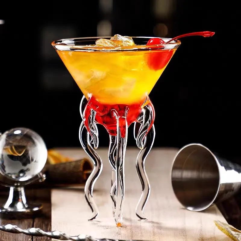 High End Copa de Vino Creative Octopus Globefish Medusa Glass Goblet Champagne Red Wine Cocktail Glass