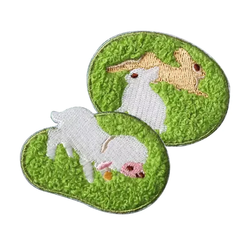 New Cute Colorful Fruit Design Custom Towel Embroidery Patches Custom Flower Chenille Embroidery Iron On Patches for Hat Bag