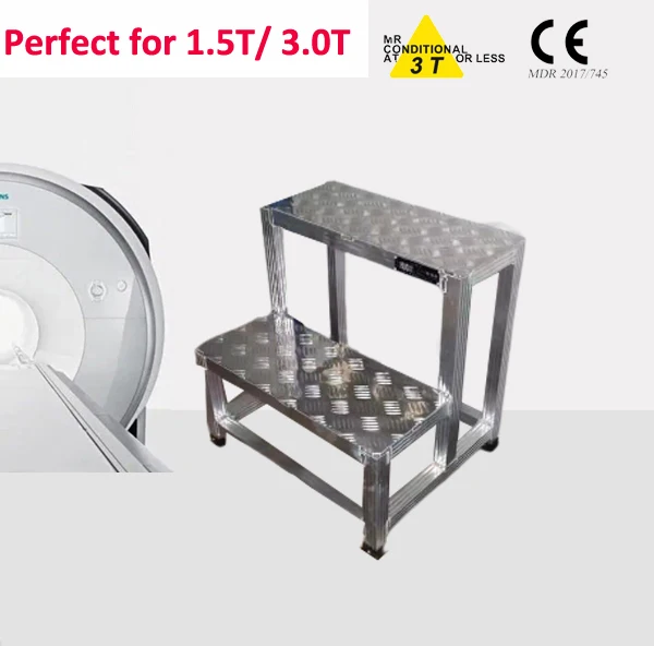 MRI conditional stool / MRI compatible double step stool for MR room and CT room use
