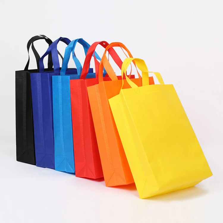 YASEN Custom Printed Logo Promotional Non Woven Bag Shopping Bag Factory Price Stock Nonwoven Fabric Carry Bags