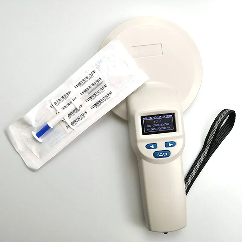 134.2Khz Animal ID Tag Microchip Reader LF Ear Tag Scanner for Farm Livestock Management