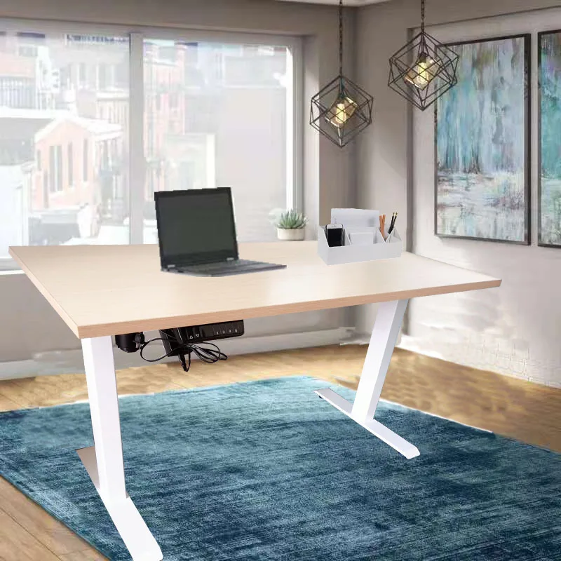 Ergonomic height-adjustable computer desk for home or company office