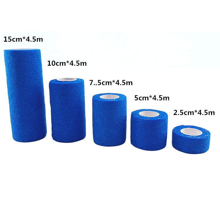  2.5/5/10cm*4.5m non-woven Medical Bandage Self-adhesive Breathable Elastic Bandages for Sports Fixing Finger Wrist