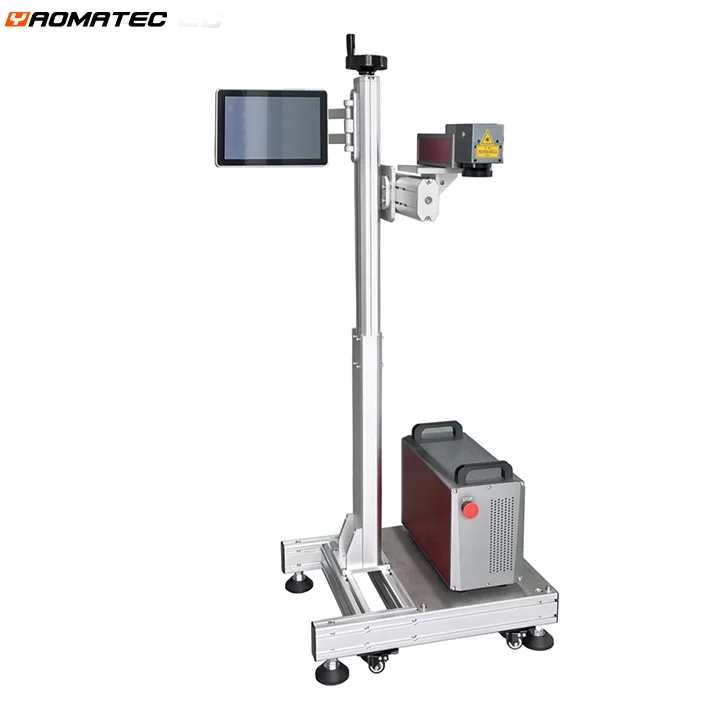 Yaomatec Laser Marking Machine 20w 30w  Fiber Online High Speed Flying Laser Engraving Machine