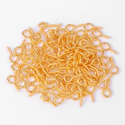 TikTok Hot Sale 100pcs/bag Mini Screw Eye Pins for Jewelry Making Pearl Beads Screw Threaded Hooks Eyelets Clasps Findings