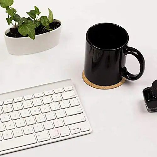 Manufacturer 4in 2mm  Self Adhesive Circle Cork Sheets Cork Mat Tiles Cork Round Coaster with Strong Adhesive Backed