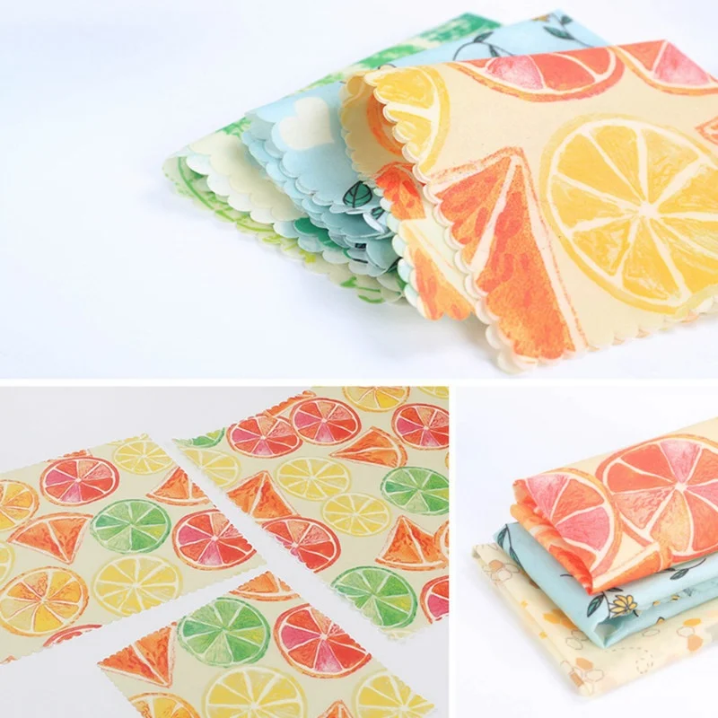 Direct Factory Customizable Natural Eco-friendly Reusable Organic cotton Beeswax Food Wrap