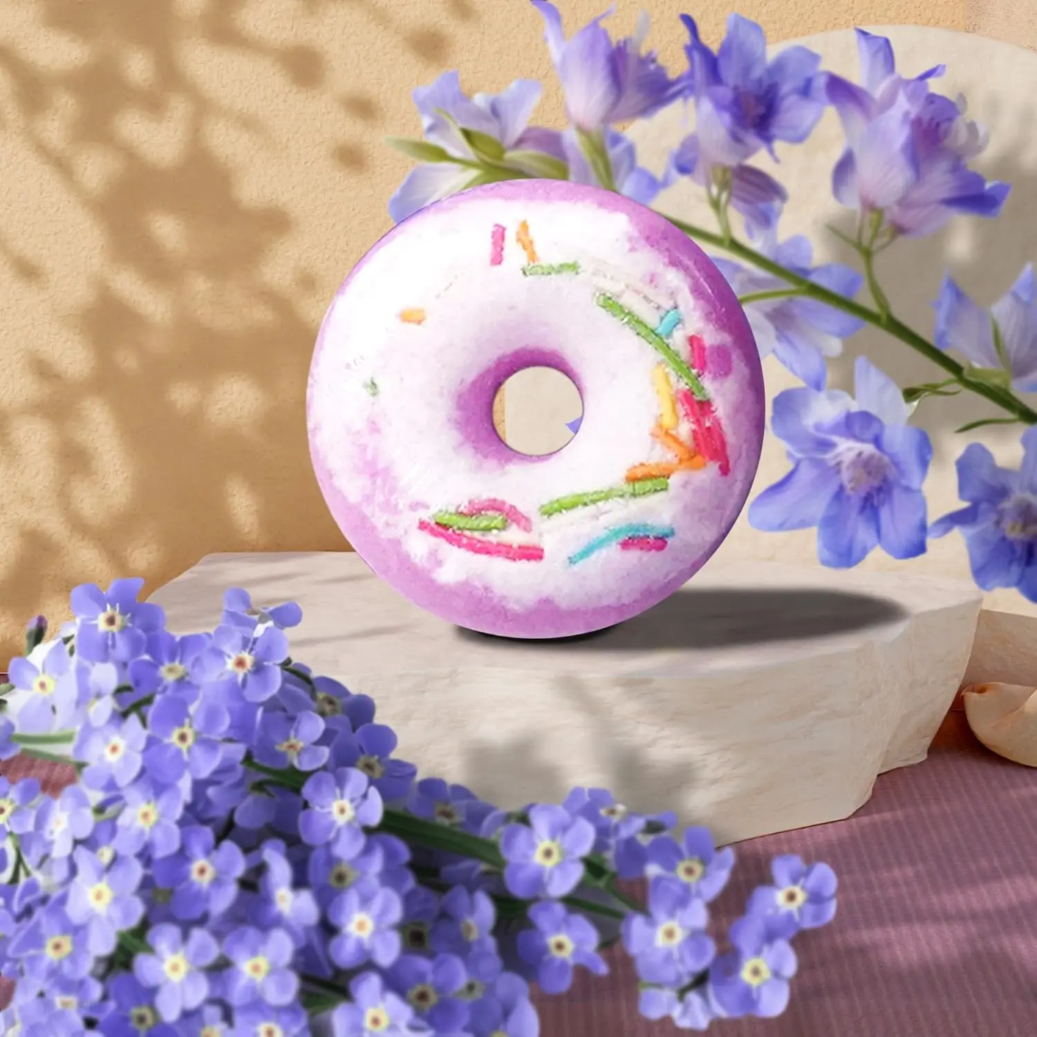 Novelty Promotional Birthday Gifts Heart Soap Candle Luxury Purple Women Gift Box Personalized Lavender Relaxation Spa Gift Set