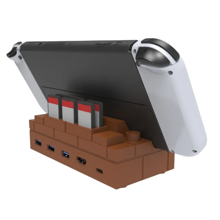 with Card Holder TV Dock Charging Station For NGC Controller Converter Charging Stand  For Nintendo Switch Oled Accessories