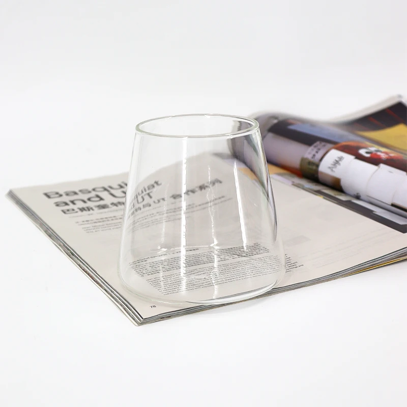 Fujiyama Glass Cup Handmade Transparent Glass Candle Cup Jar with Box Mount Fuji Beer Glass 350 Ml Glassware Creative Beer Cup