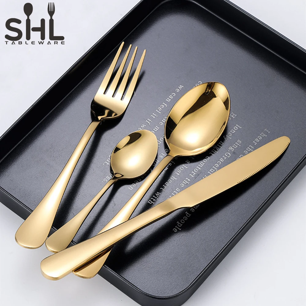 Modern restaurant spoon and fork set table spoons stainless steel cutlery