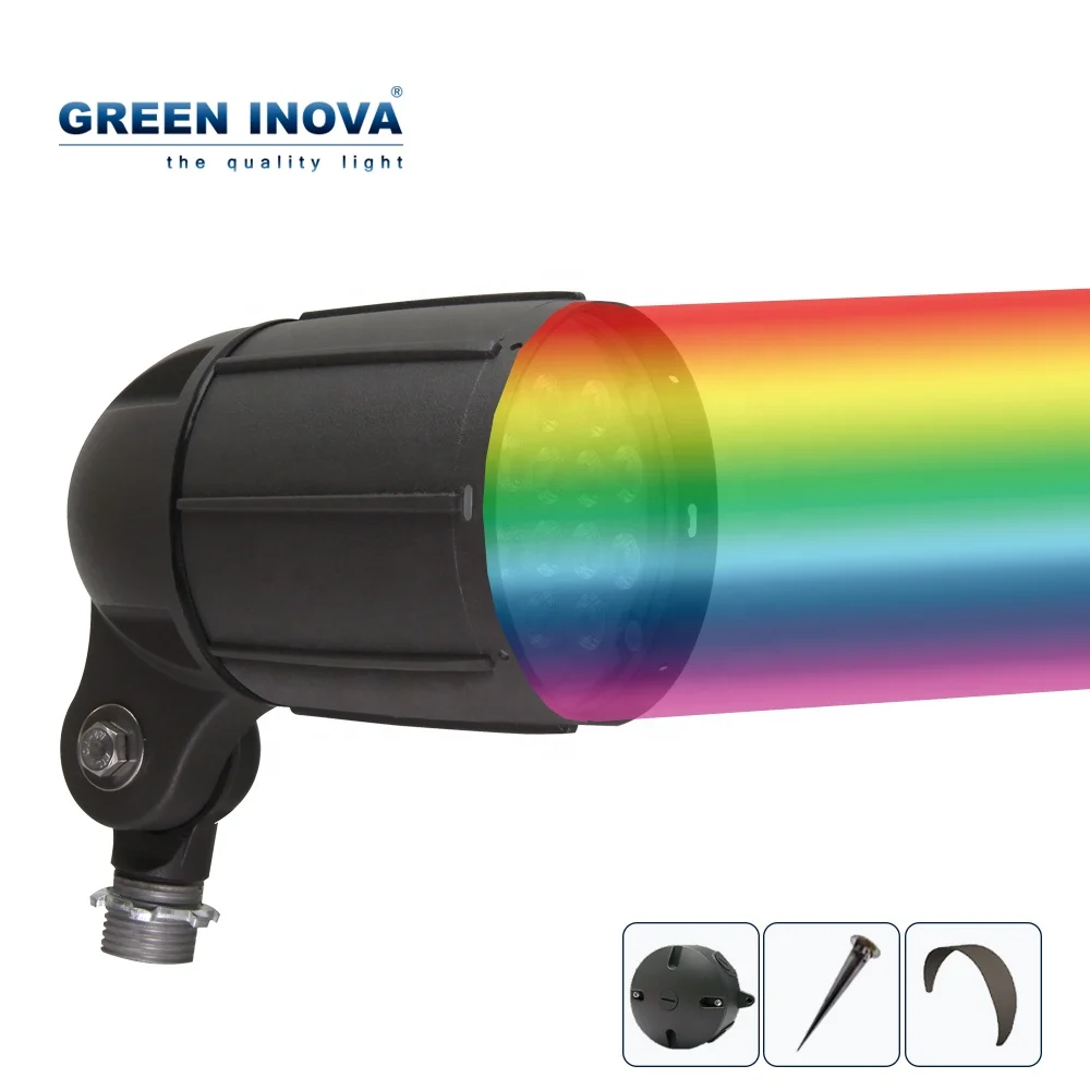 6W 12W 30W RGBW Color Changing LED Landscape Bullet Flood Light