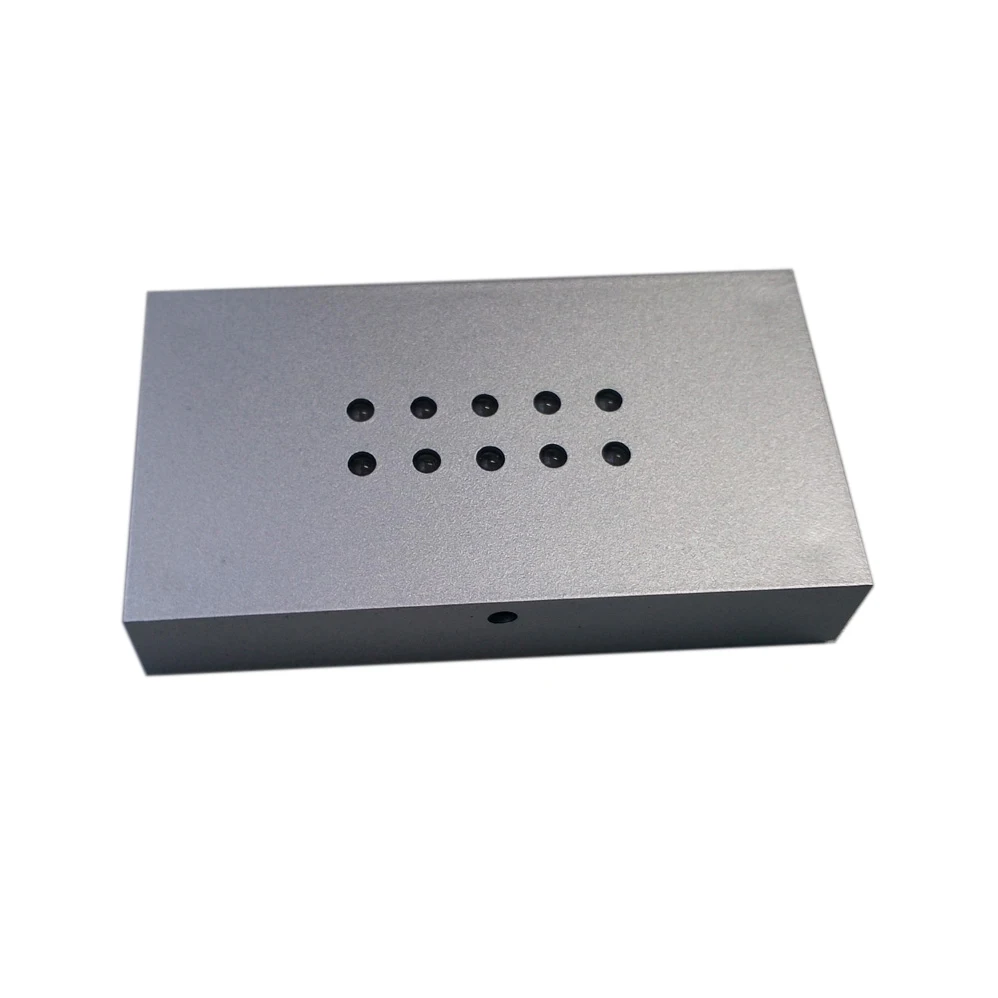 Classic Rectangle Silver plastic 10 white lights 3D crystal led light crystals displaying base