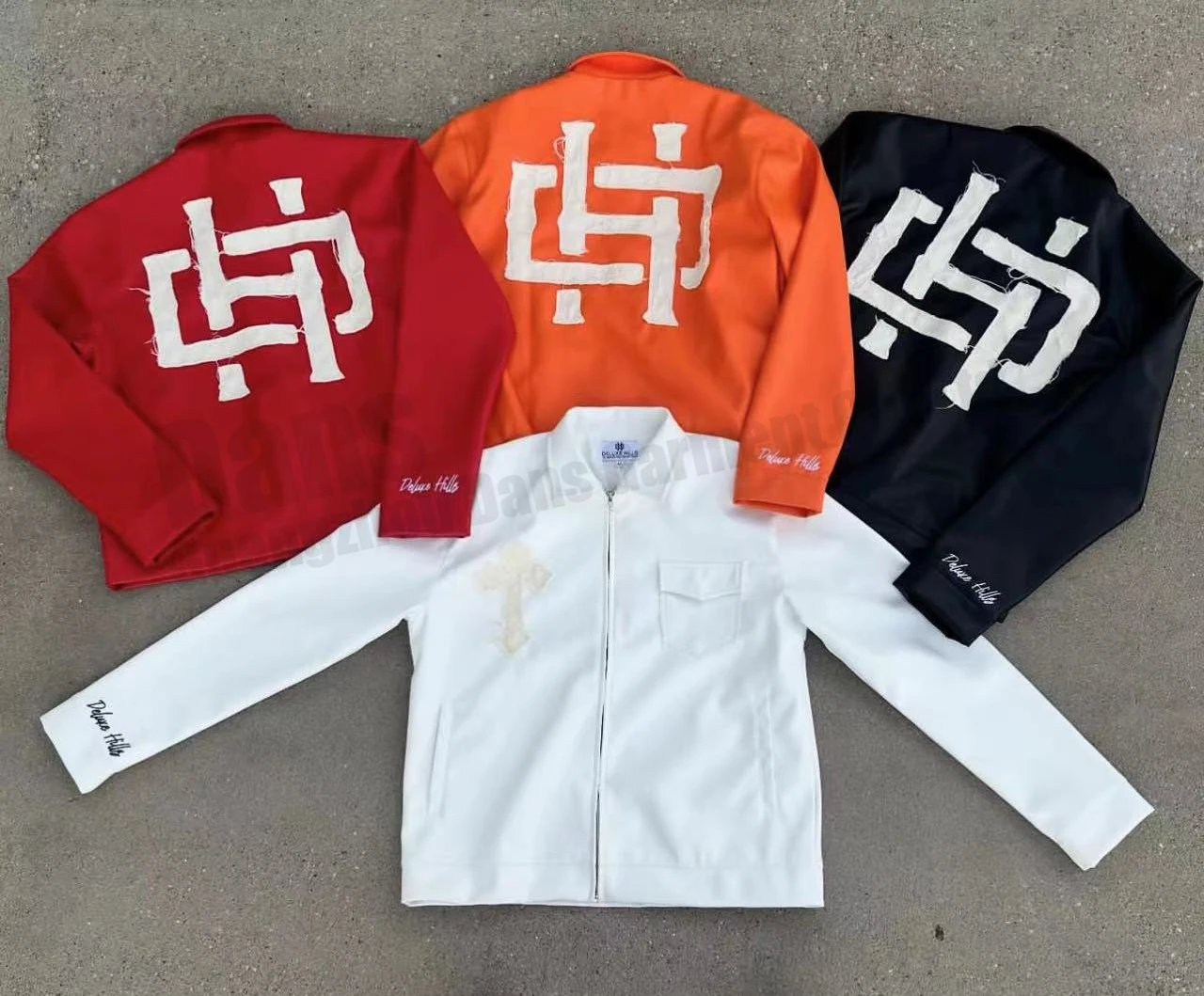 Mens Streetwear Zip Up Pu Lapel Latest Design Coat Custom Patches Embroidery Applique Logo Leather Long Sleeve Jacket For Men