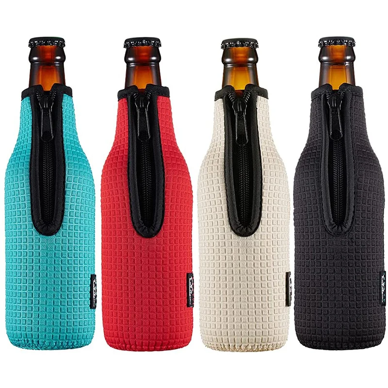 UOO OEM Recycled Neoprene Available 330ml Custom Printing Beer Embossed Bottle Neoprene Sleeve for Promotional Gifts