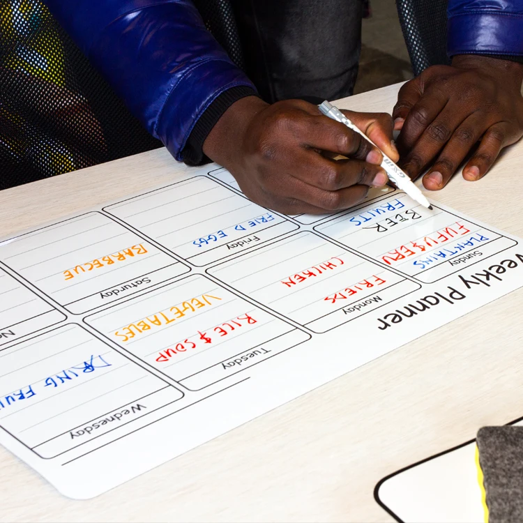 HOMIDEK Magnetic Dry Erase Whiteboard Calendar for Fridge with Markers