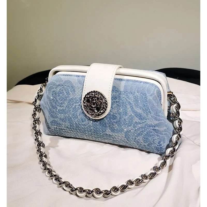 Custom Handbags For Women Luxury With Logo Diamond Party Evening Clutch Bag For Ladies