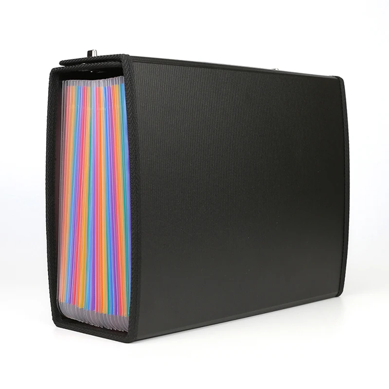 24 Pocket Divided Documents Rainbow Color A4 Size Accordion Folder with Document Guide Paper Labels