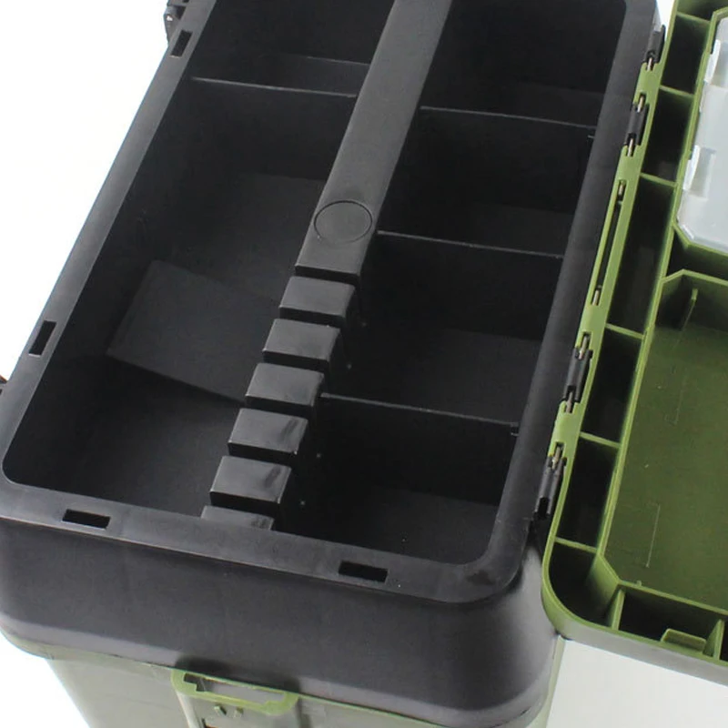 Wholesale Cheap Multifunction Green Plastic Fishing Tackle Seat Box