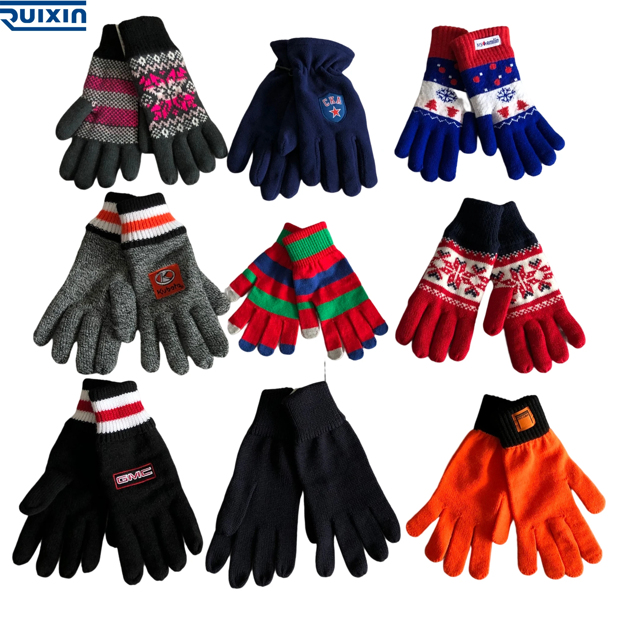 Other gloves & mittens black winter gloves logo wholesale warm women knit winter knitted gloves