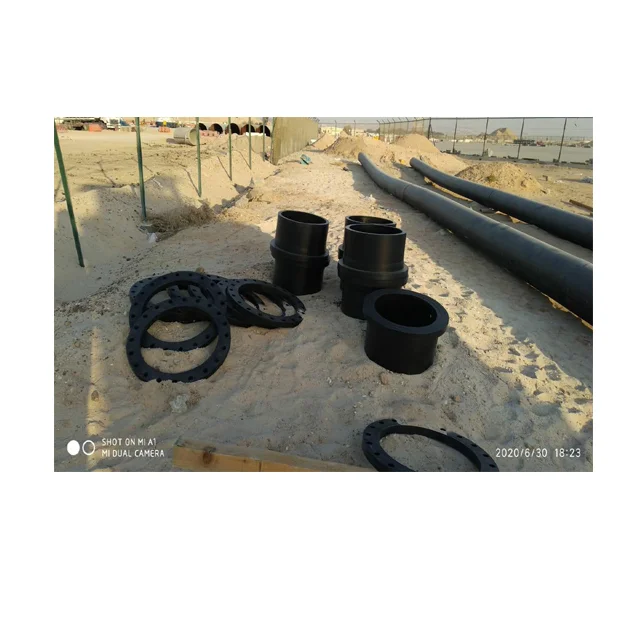 HDPE pipeline with floater and rubber hose hdpe sand slurry dredging pipe for suction dredger