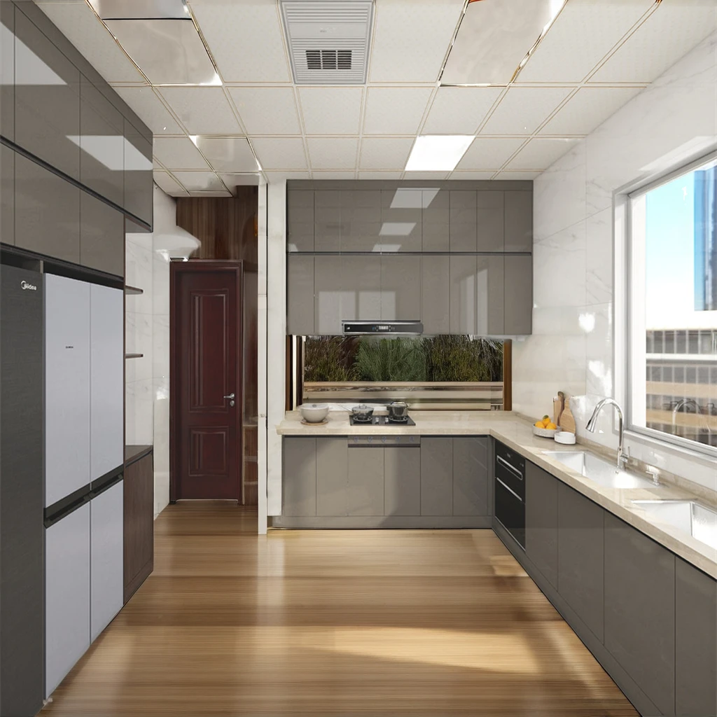 Prodeco Modern Kitchen Furniture Sets Smart Cabinet Design with MDF Carcase and Lacquer Door Panel In-Kitchen Joinery Idea