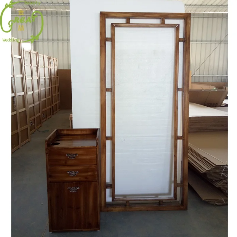 Foshan Great Professional Customized Wooden Mirror Salon Mirror Station Makeup Mirror  For Barber Shop Salon Furniture