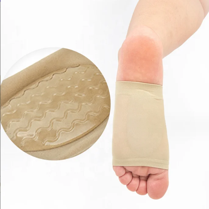 2024 Elastic bandage arch socks flat feet men and women massage soft silicone arch correction insole foot pad manufacturers