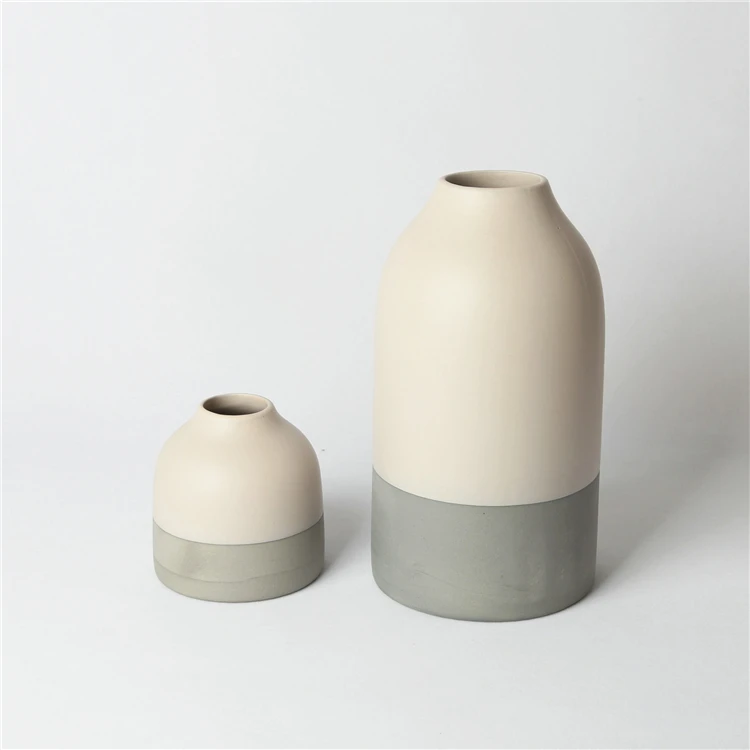 Nordic style wholesale plain cheap custom logo hotel ceramic vase