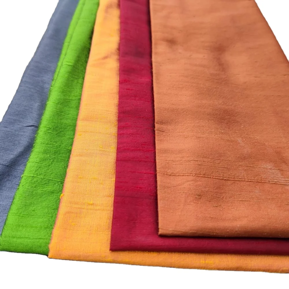 
Color-changing silk double palace fabric shantung silk raw good lustar dupion fabric gold hot pink color 