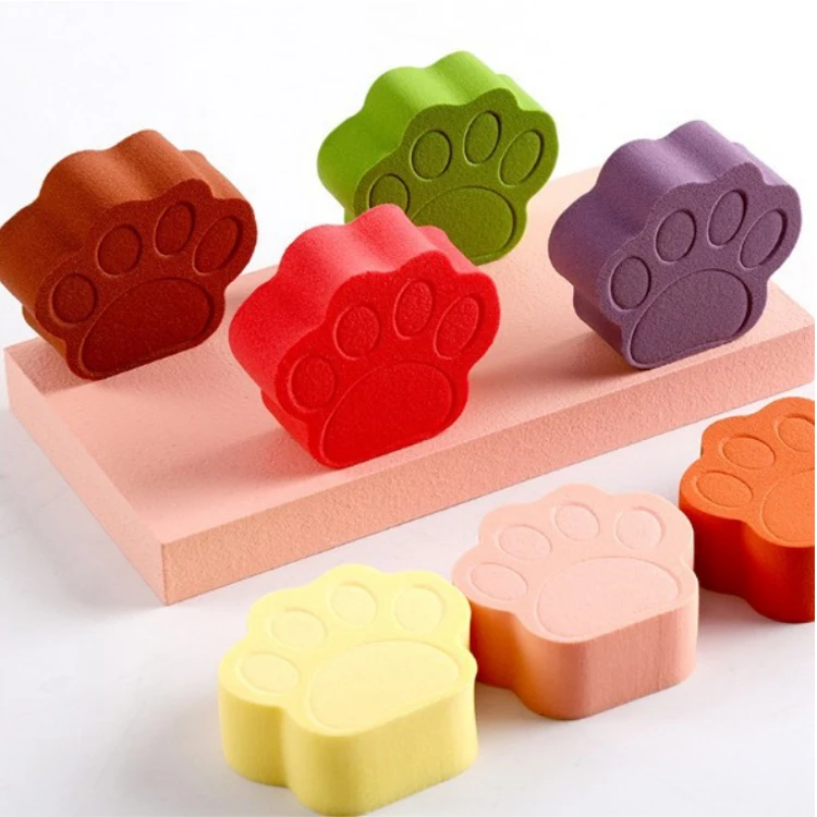 2022 Factory price beauty Sponge Puff nail stickers Makeup Cat Pad powder puff