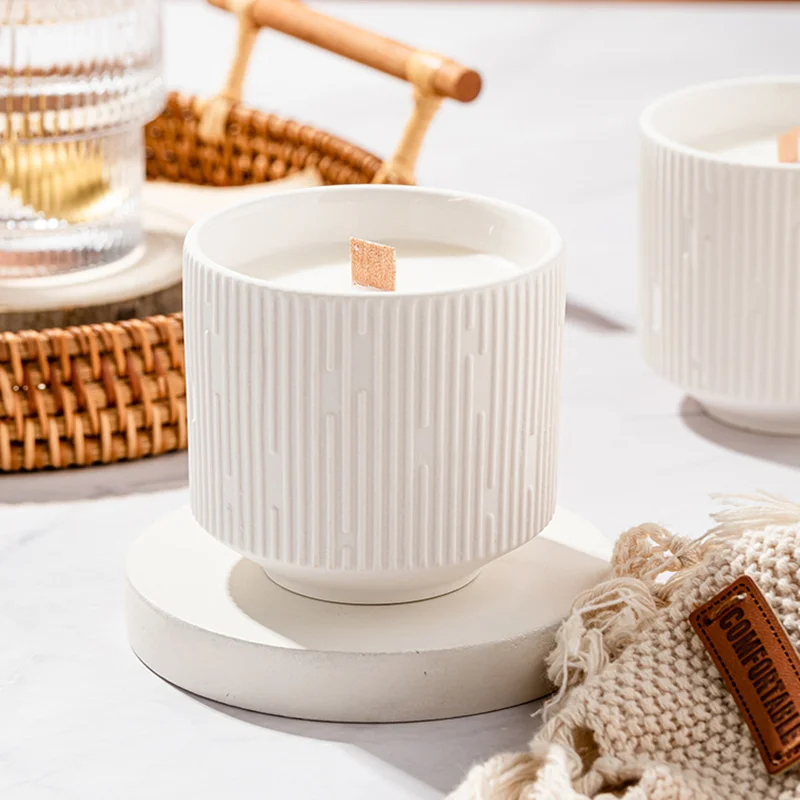 Free Sample Wedding Ceramic Jar Custom Aromatherapy Luxury Fragrance Scented Candles