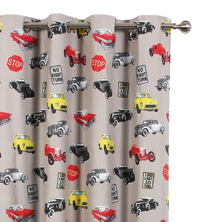 2024 Hotsale 100% Polyester Printed Pink Color Cartoon Bedroom Kids Curtain