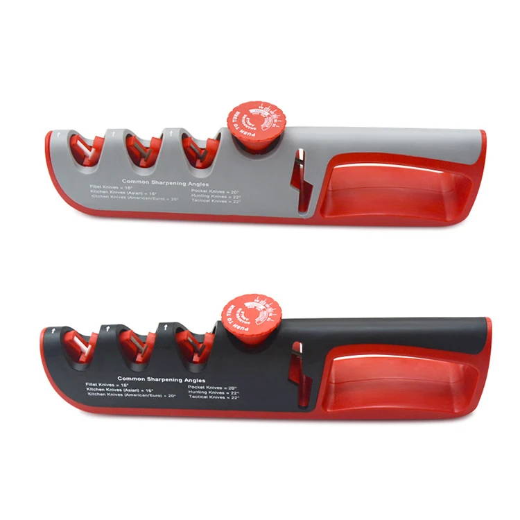 4 in 1 kitchen sharpening knife stainless steel adjustable manual knife sharpener