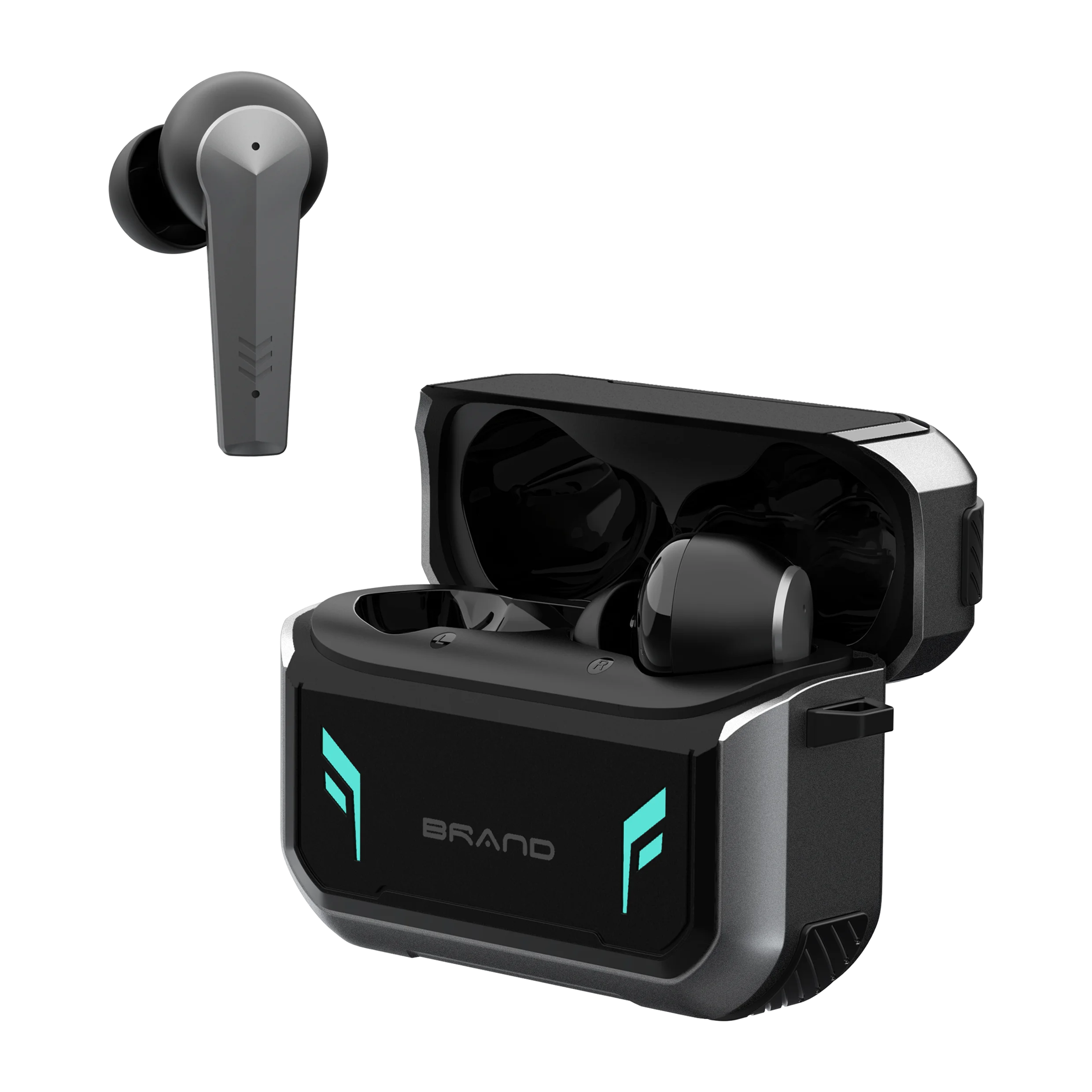 Oem ANC ENC шумоподавляющие Игровые наушники Bluetooth беспроводные Игровые наушники со светодиодным дисплеем металлические игровые наушники с низкой задержкой